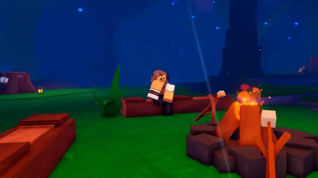 Halden at his Grove camp; screenshot by TechWiser