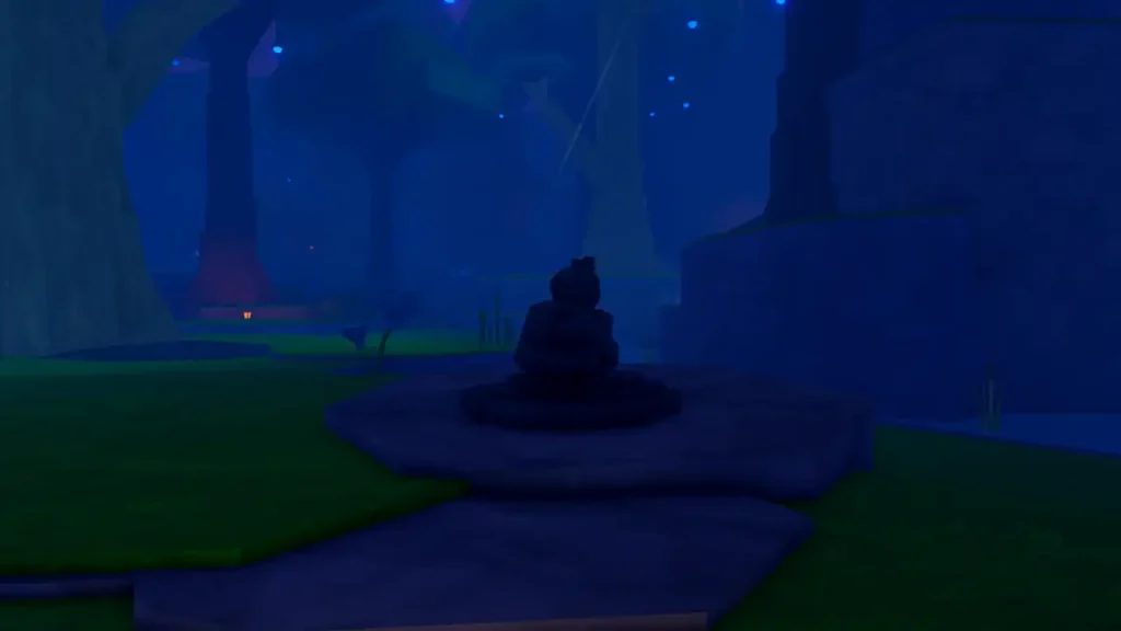 Grove Statue landmark 3: River & waterfall; screenshot by TechWiser