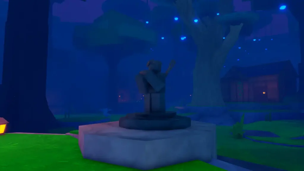 Grove Statue landmark 4: Behind the seller; screenshot by TechWiser
